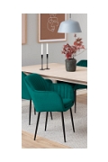 Krzesło Emilia Velvet bottle green/black - ACTONA