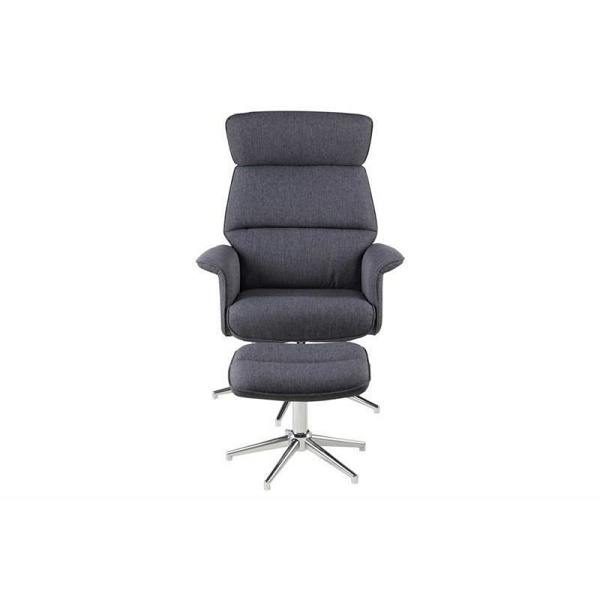 Fotel z podnóżkiem Alura ciemnoszary ( Rozmiar: uniwersalny )