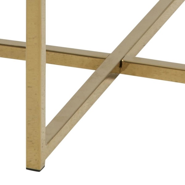 Stolik Alisma okrągły 50 Biały /złoty ( Rozmiar: uniwersalny )