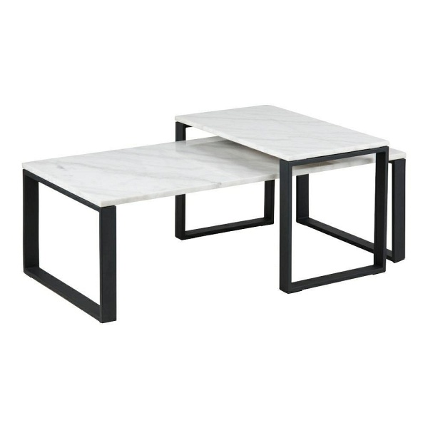 Zestaw 2 stolików kawowych Katrine biały ( Rozmiar: uniwersalny )