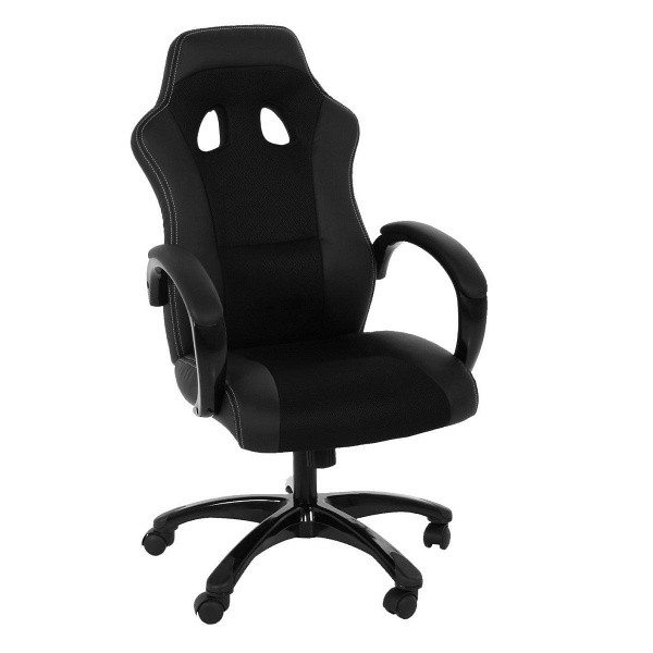 Fotel biurowy Race czarny czarna eko skó ra ( Rozmiar: uniwersalny )