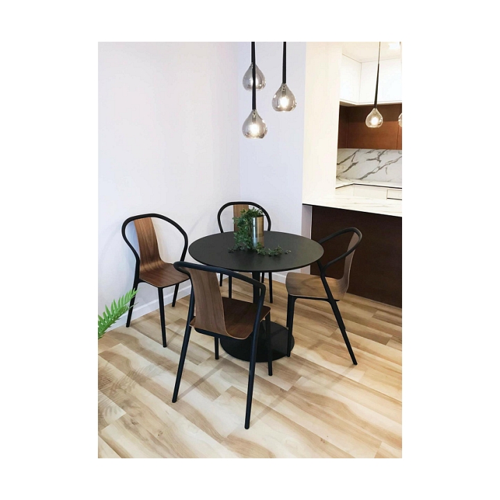 Stół Ibiza okrągły 110 czarny - ACTONA