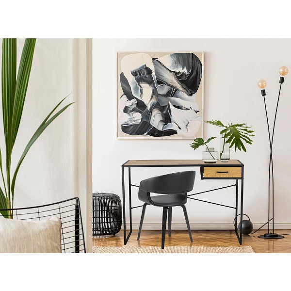 Biurko Seaford Dąb z szufladą naturalny/czarny ( Rozmiar: uniwersalny )