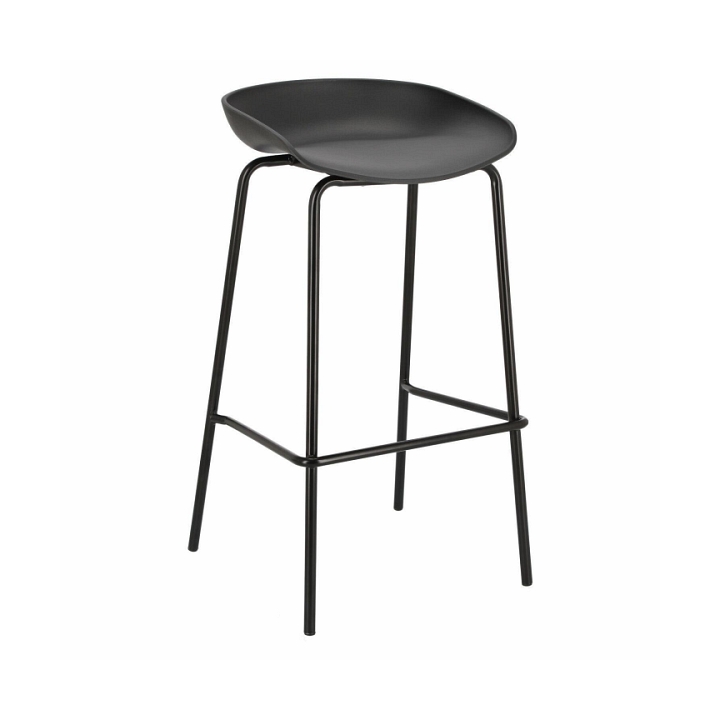 Stołek barowy Grego czarny 75 cm - Intesi