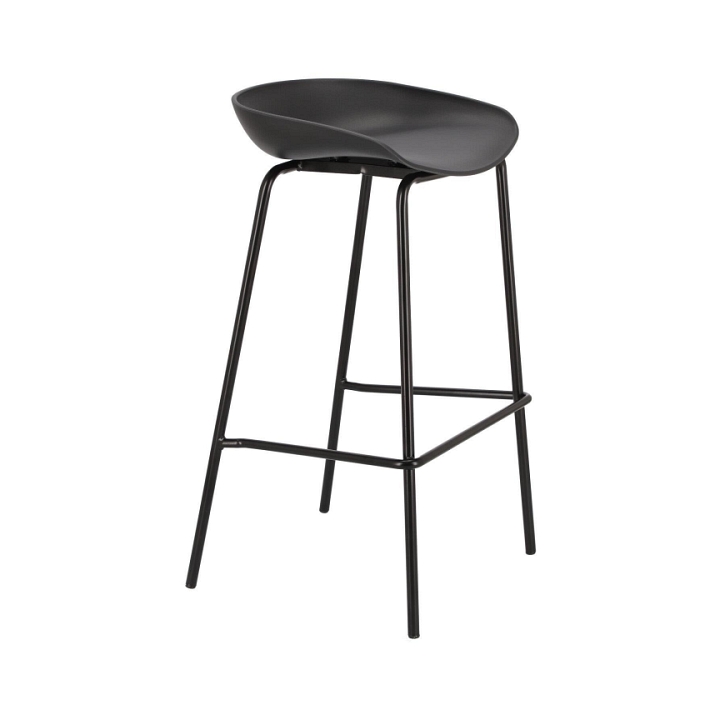 Stołek barowy Grego czarny 75 cm - Intesi