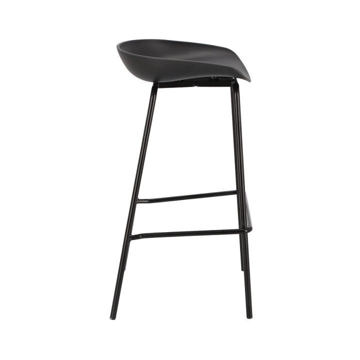 Stołek barowy Grego czarny 75 cm - Intesi