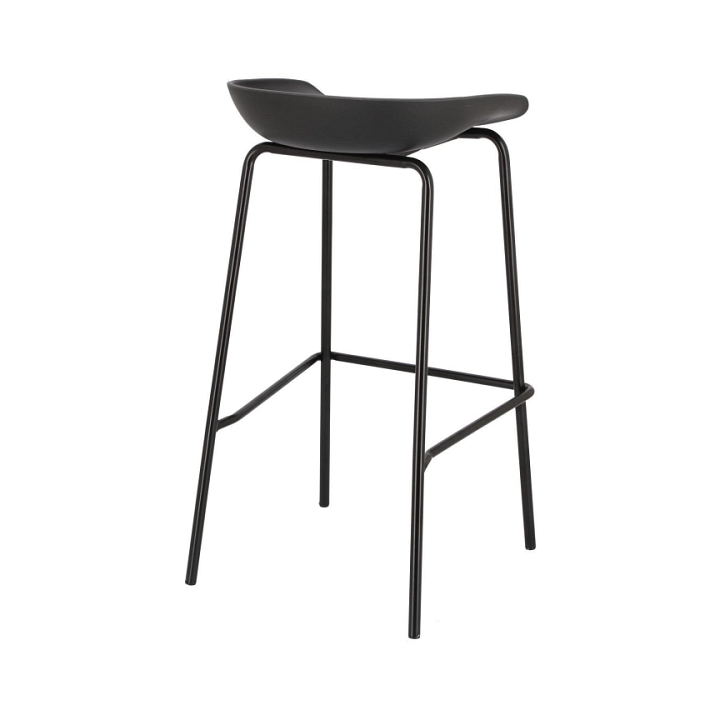 Stołek barowy Grego czarny 75 cm - Intesi