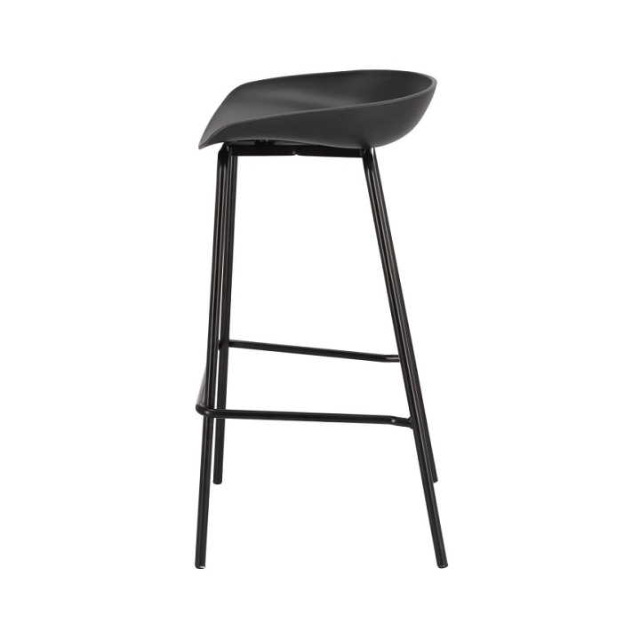 Stołek barowy Grego czarny 75 cm - Intesi