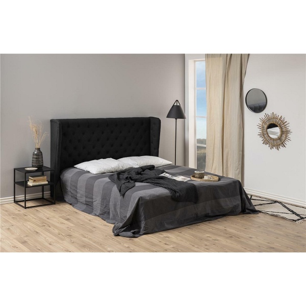 Stolik nocny z półką Newton czarny ( Rozmiar: uniwersalny )