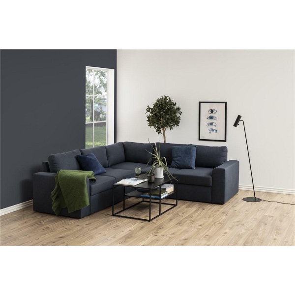 Stolik Newton czarny z półką 90x60 cm ( Rozmiar: uniwersalny )