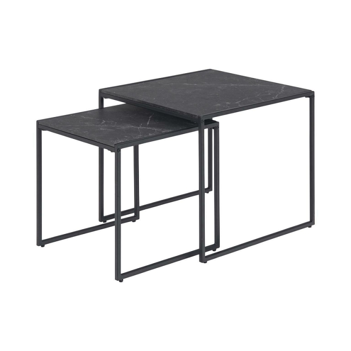 Zestaw stolików Infinity black 50x50 - Intesi