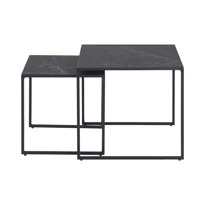 Zestaw stolików Infinity black 50x50 - Intesi