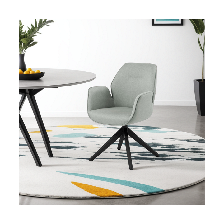 Krzesło obrotowe Aura light grey /blackauto return - ACTONA
