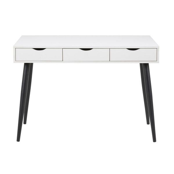 Biurko skandynawskie Scandi Intesi białe z 3 szufladami do pracy i pokoju młodzieżowego ( Rozmiar: uniwersalny )