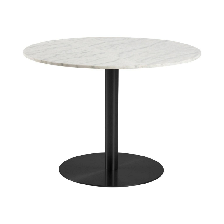 Stół okrągły Corby marmur/czarny 105cm - ACTONA