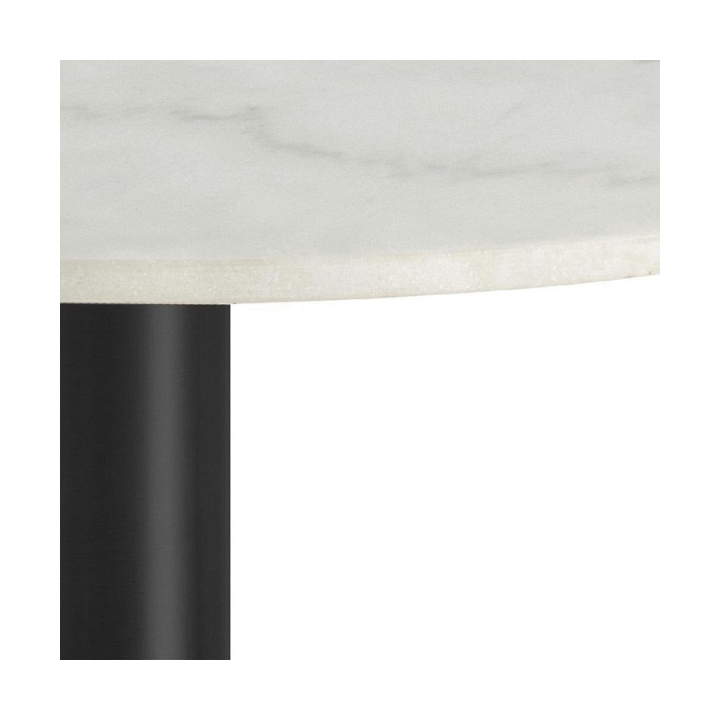 Stół okrągły Corby marmur/czarny 105cm - ACTONA