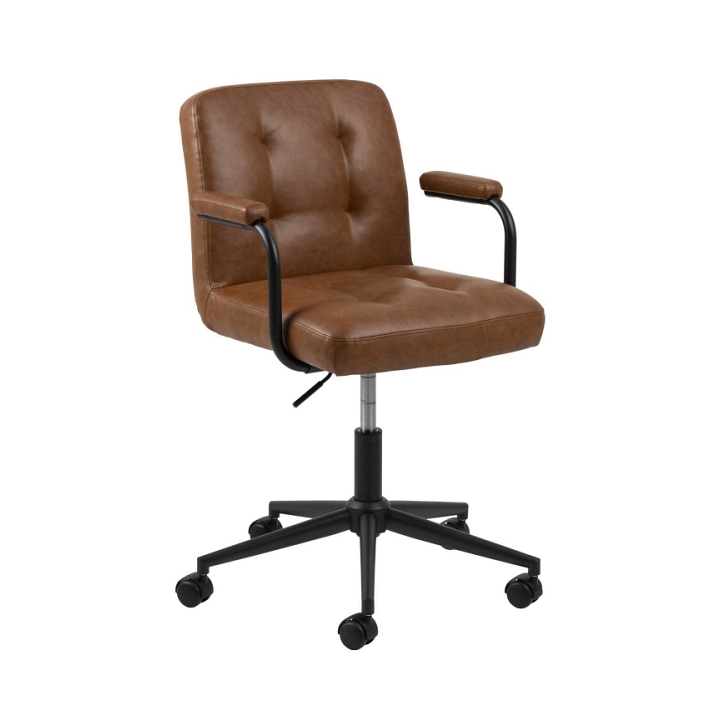 Fotel biurowy Cosmo Arm Vintage brązowy - ACTONA