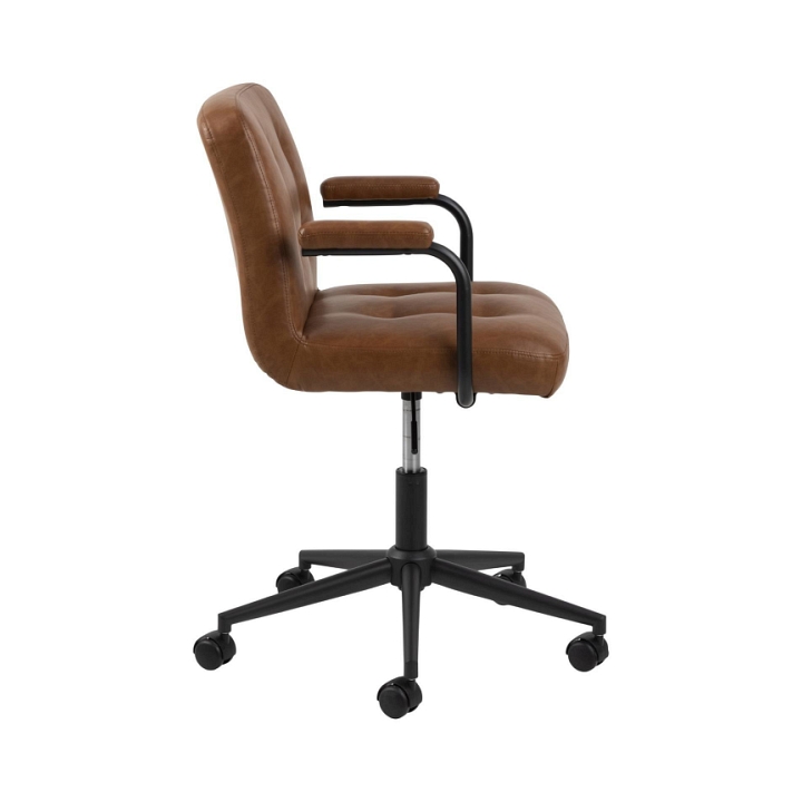Fotel biurowy Cosmo Arm Vintage brązowy - ACTONA