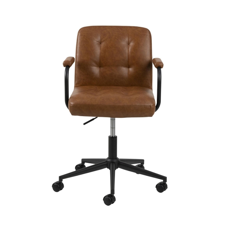 Fotel biurowy Cosmo Arm Vintage brązowy - ACTONA
