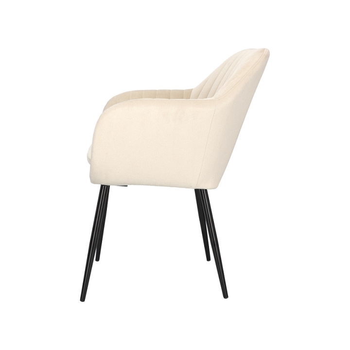 Krzesło Emilia Velvet sand /black - ACTONA