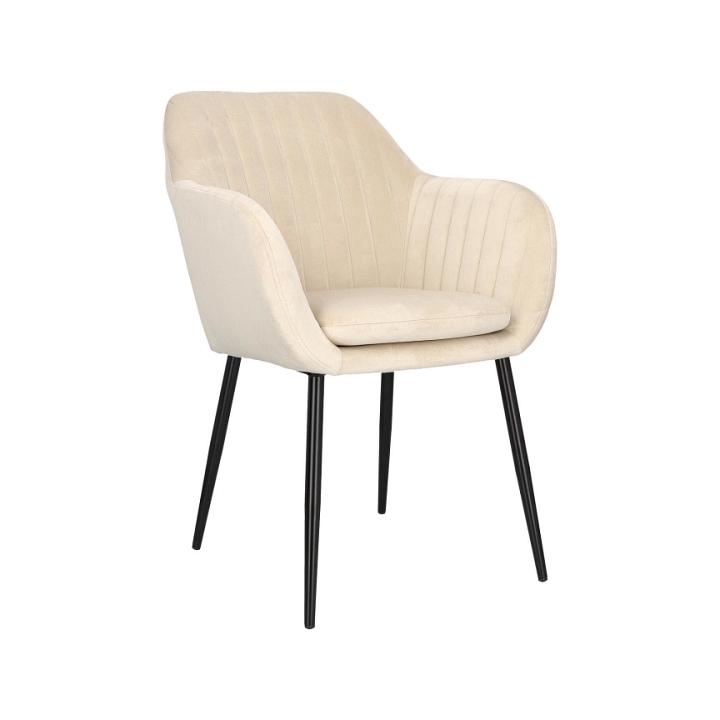 Krzesło Emilia Velvet sand /black - ACTONA