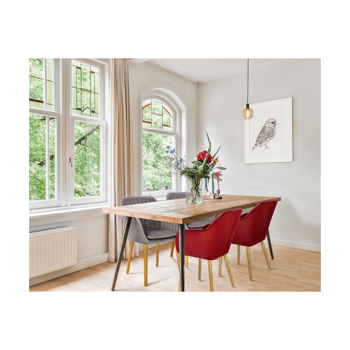 Krzesło Emilia Velvet sand /black - ACTONA