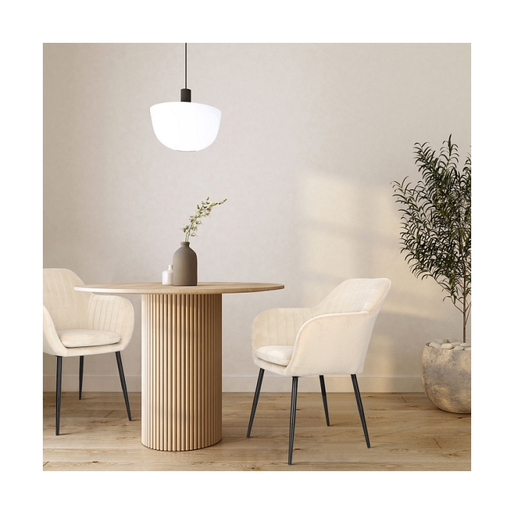 Krzesło Emilia Velvet sand /black - ACTONA