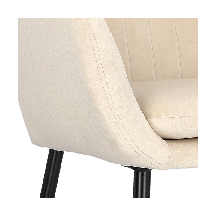 Krzesło Emilia Velvet sand /black - ACTONA