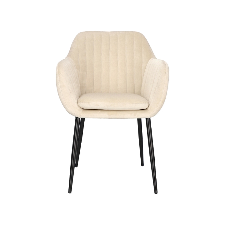 Krzesło Emilia Velvet sand /black - ACTONA