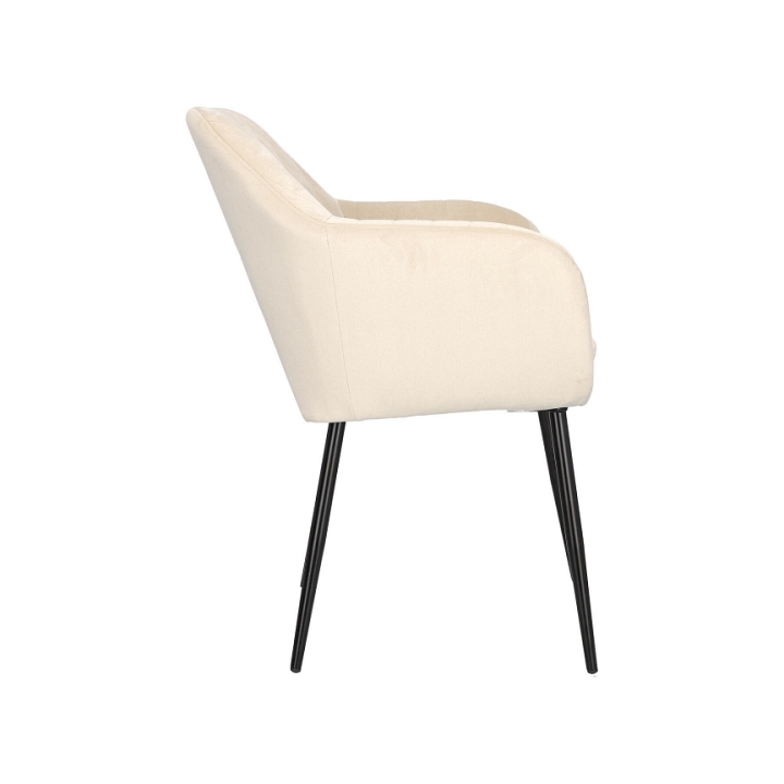 Krzesło Emilia Velvet sand /black - ACTONA