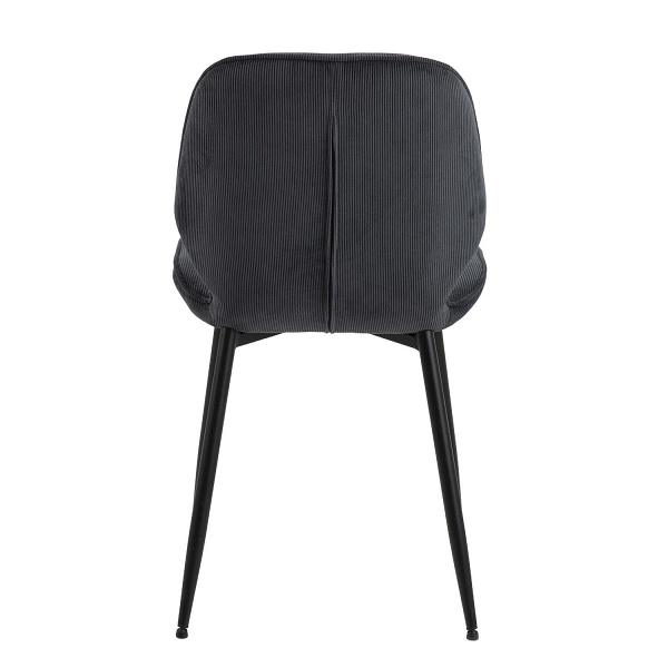 Krzesło Femke antracytowe tapicerowane ( Rozmiar: uniwersalny )