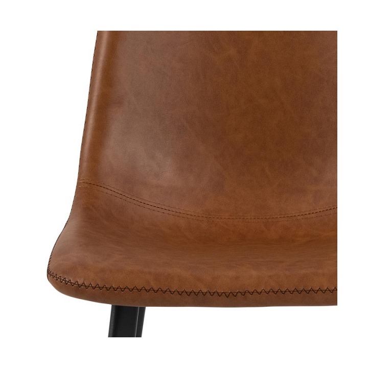 Stołek barowy Oregon PU brandy Low - ACTONA