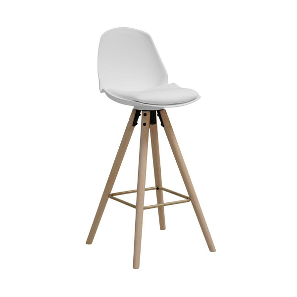 Stołek barowy Oslo biały wood ( Rozmiar: uniwersalny )