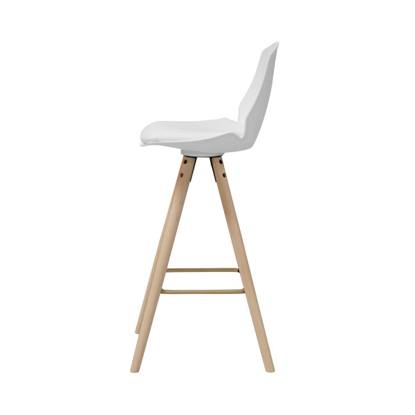 Stołek barowy Oslo biały wood ( Rozmiar: uniwersalny )