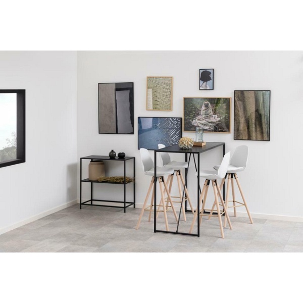 Stołek barowy Oslo biały wood ( Rozmiar: uniwersalny )