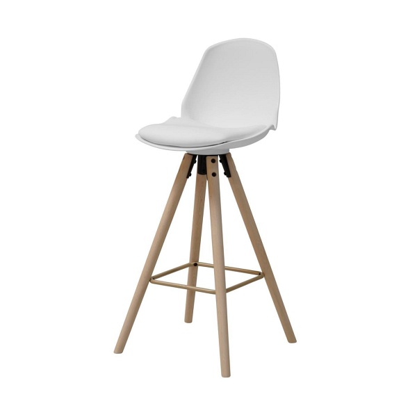 Stołek barowy Oslo biały wood ( Rozmiar: uniwersalny )