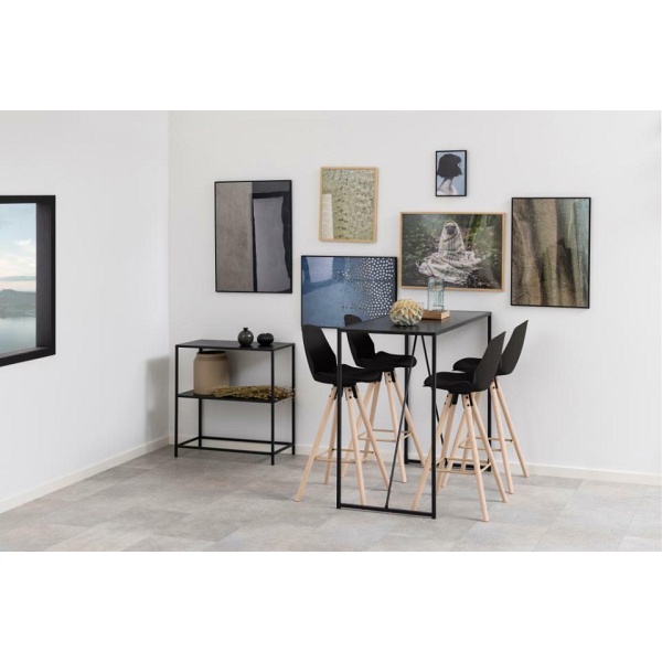 Stołek barowy Oslo czarny wood ( Rozmiar: uniwersalny )