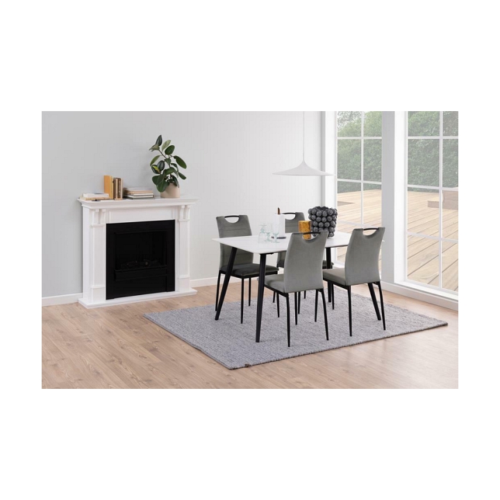Stół Wicklow biały/czarny - ACTONA