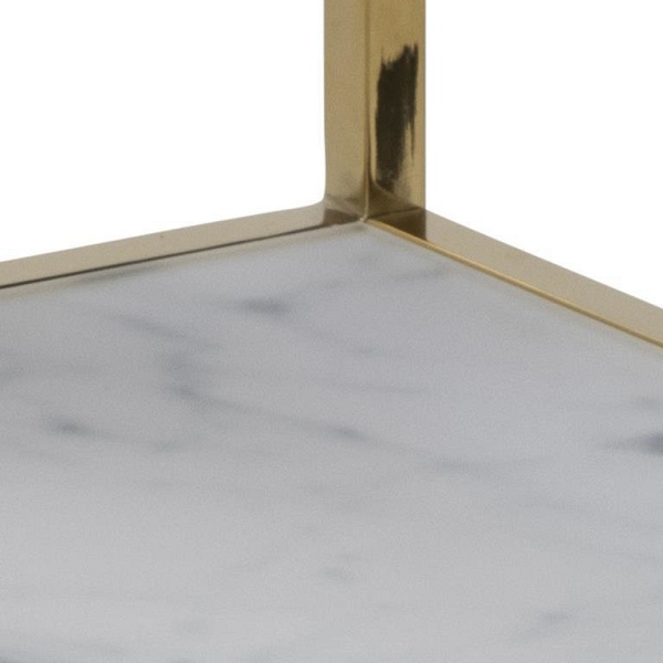 Szafka nocna Alisma biały/złoty ( Rozmiar: uniwersalny )