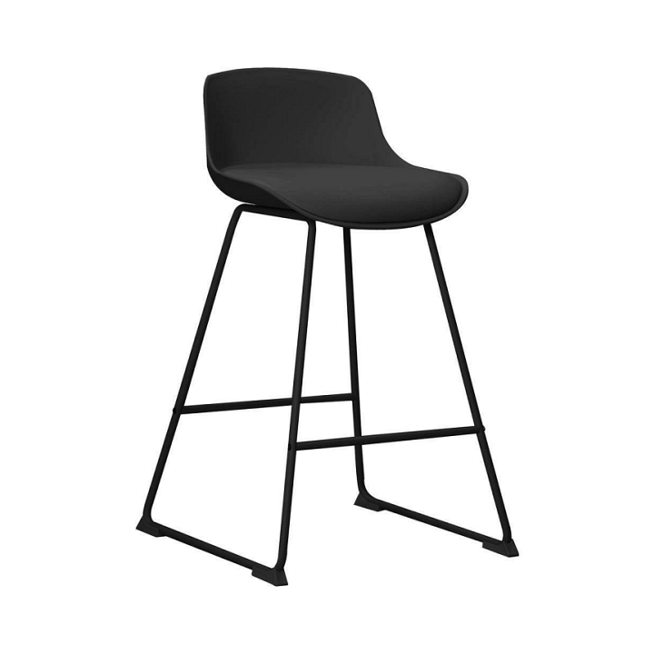 Stołek barowy Tina low Black PU - ACTONA