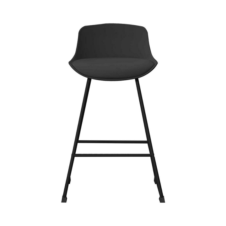 Stołek barowy Tina low Black PU - ACTONA
