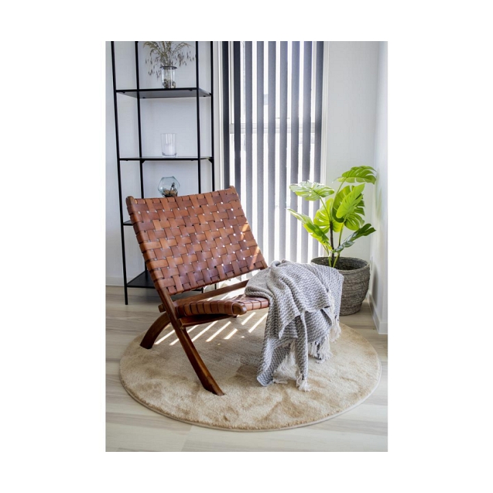 Fotel Perugia skóra brązowa - House Nordic