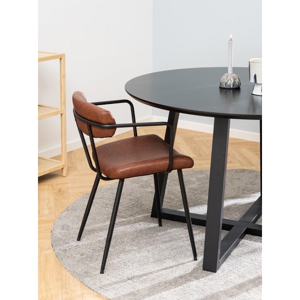 Stół Malika 120cm czarny ( Rozmiar: uniwersalny )