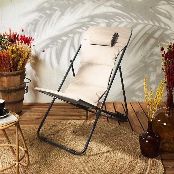 Leżak Grue beżowy ( Rozmiar: uniwersalny )