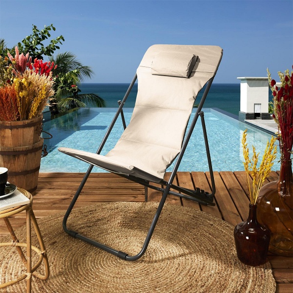 Leżak Grue beżowy ( Rozmiar: uniwersalny )