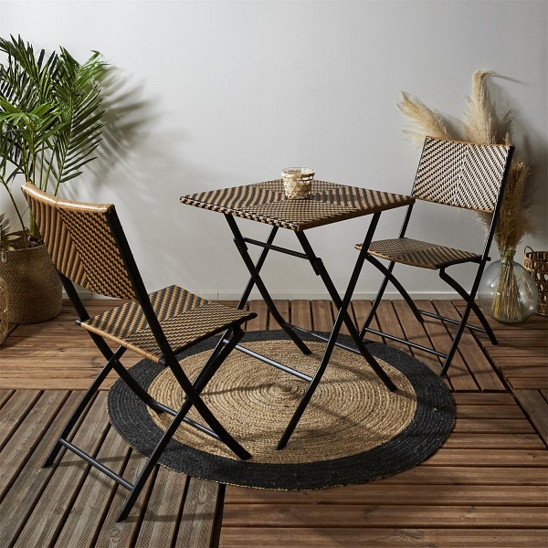 Krzesło składane Marron plecione ( Rozmiar: uniwersalny )