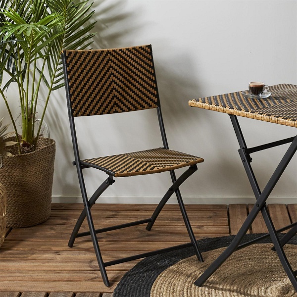 Krzesło składane Marron plecione ( Rozmiar: uniwersalny )