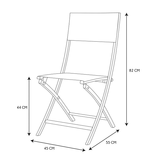 Krzesło składane Marron plecione ( Rozmiar: uniwersalny )