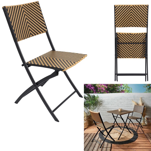 Krzesło składane Marron plecione ( Rozmiar: uniwersalny )