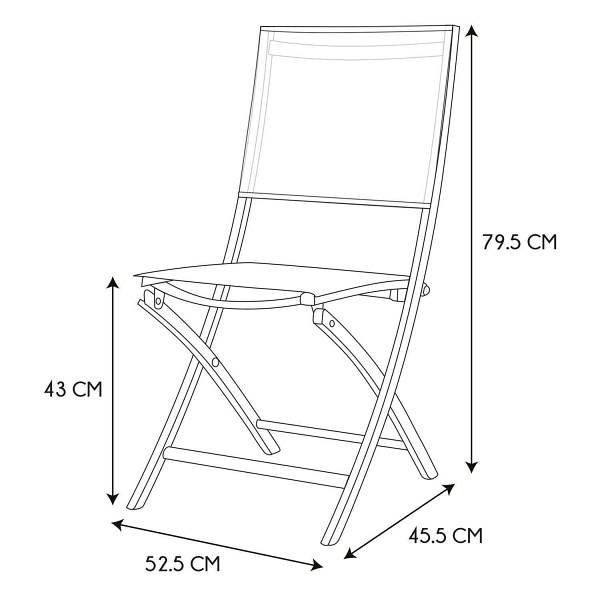 Krzesło Elba składane outdoor terrakota ( Rozmiar: uniwersalny )